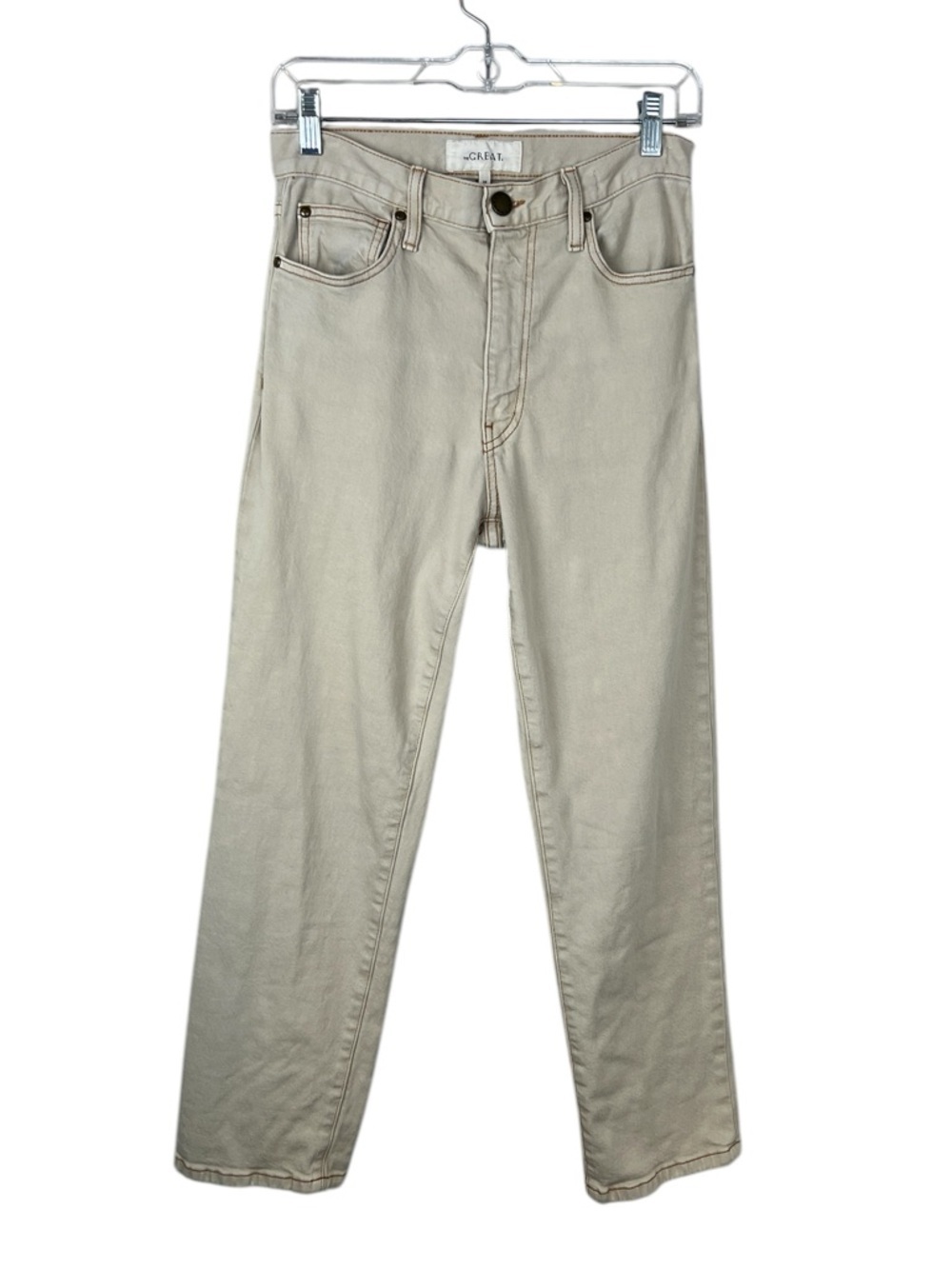The Great Easy Roll Khaki Denim Jeans